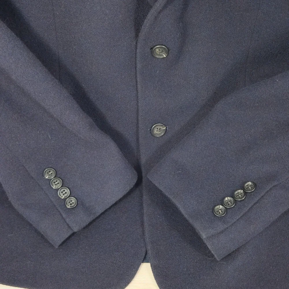JOS. A. BANK Vintage 100% Camel Hair Navy Sport Coat Blazer Men's 42 Reg